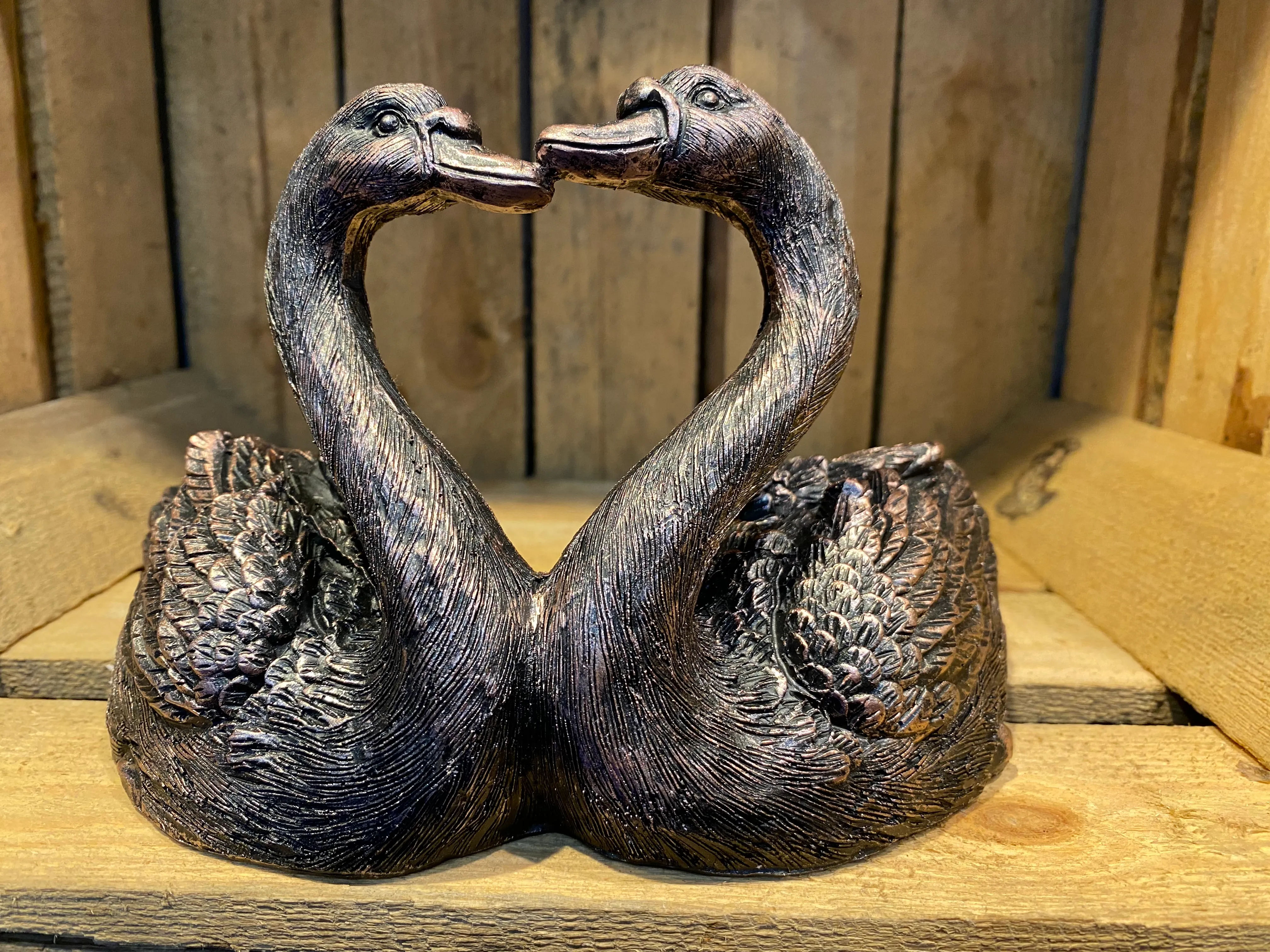 Medium Loving Swans Bronze