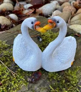 Miniature Loving Swans Natural