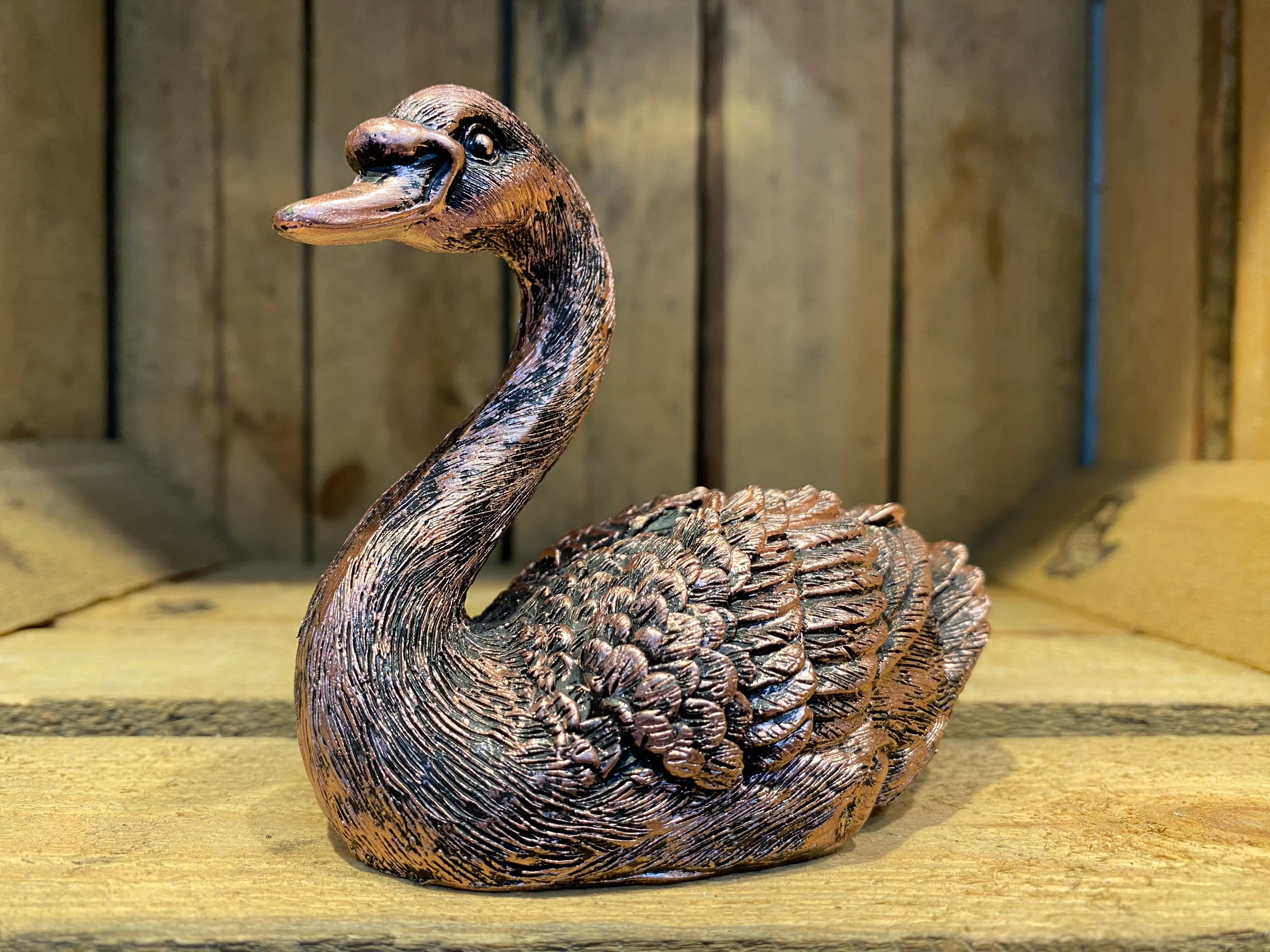 Miniature Gracious Swan Bronze