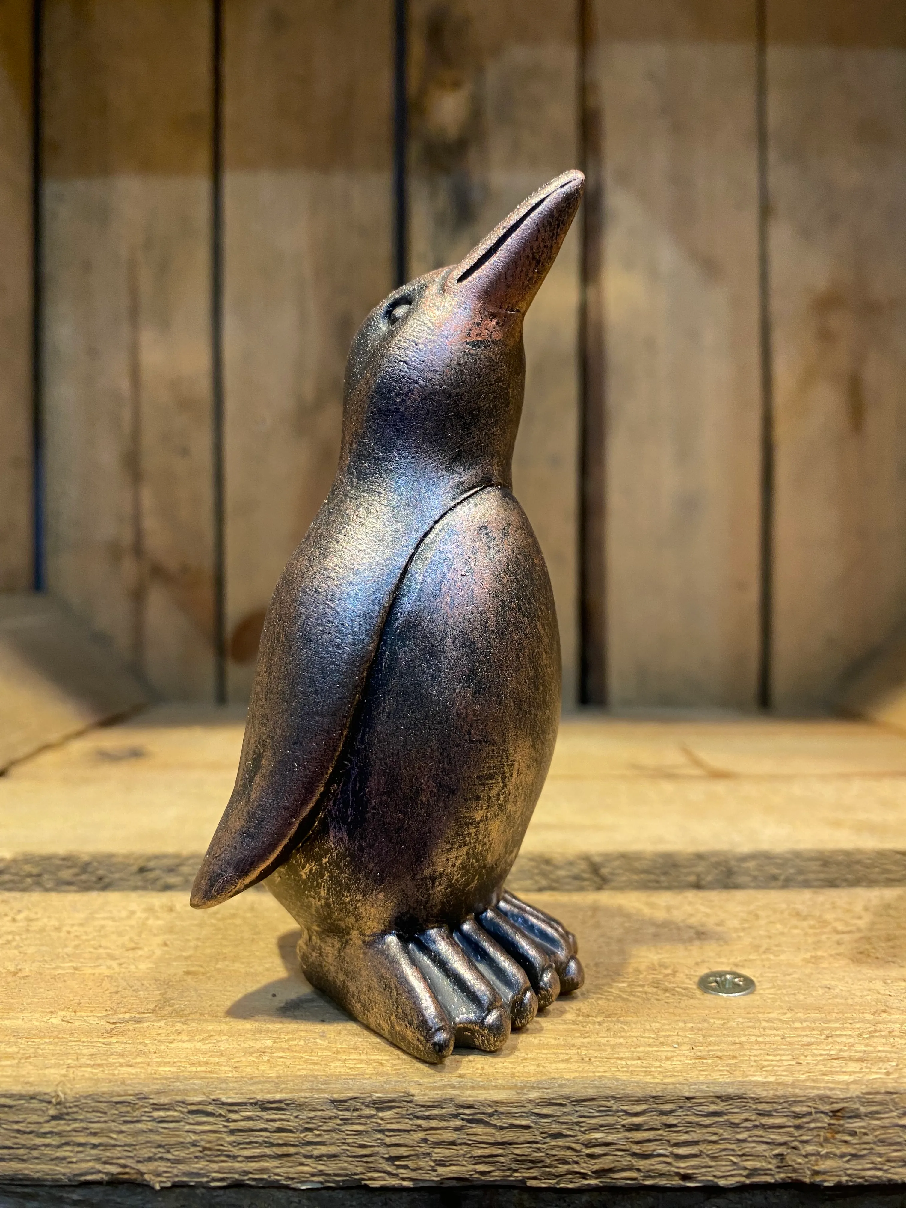 Miniature Cheeky Penguin up New Bronze