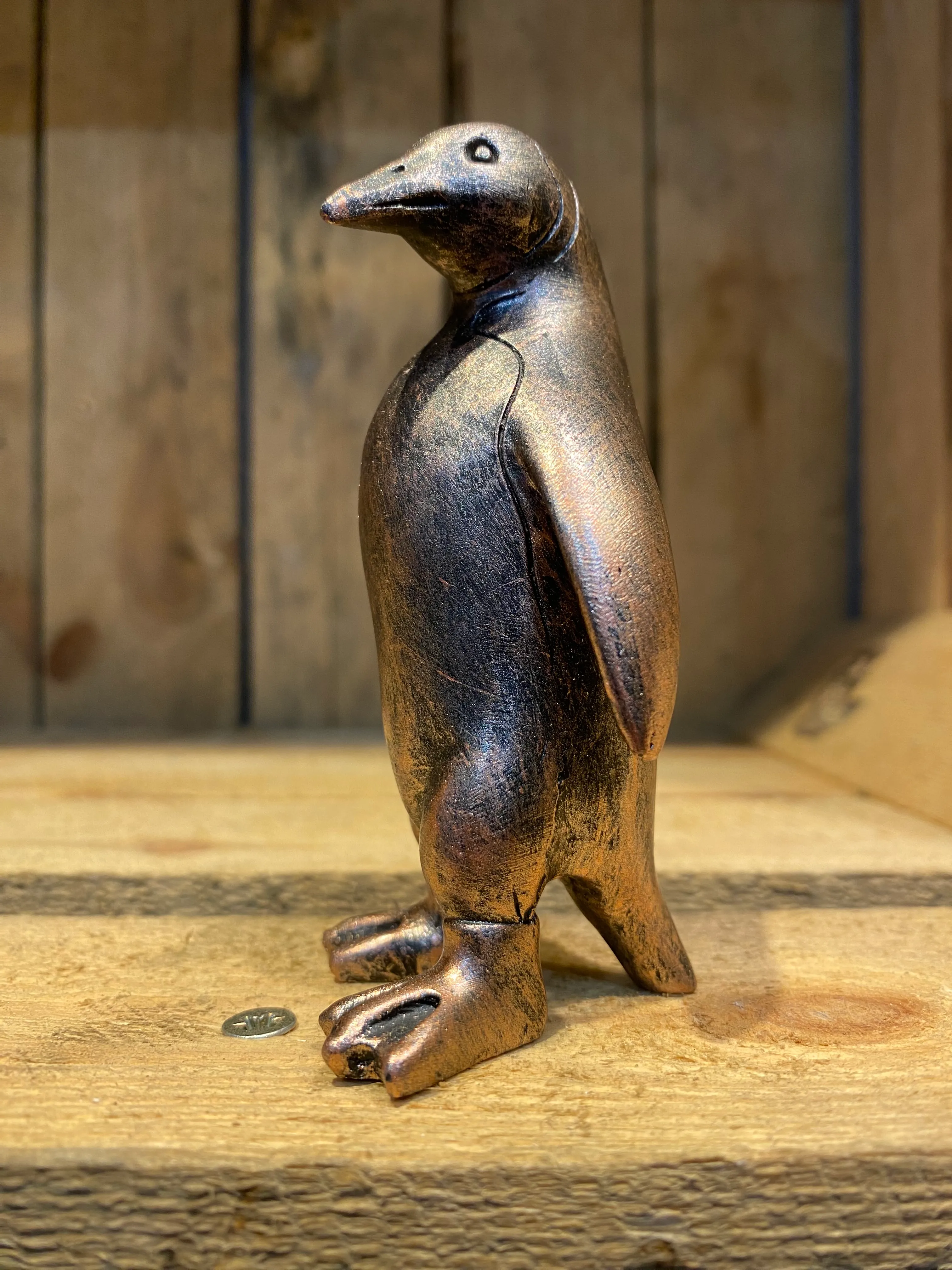 Miniature Emperor Penguin Side Bronze