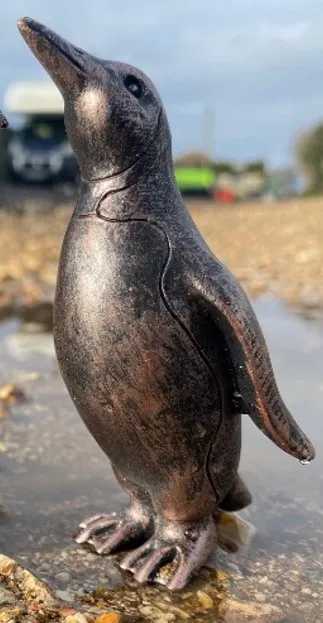 Miniature Emperor Penguin Up Bronze