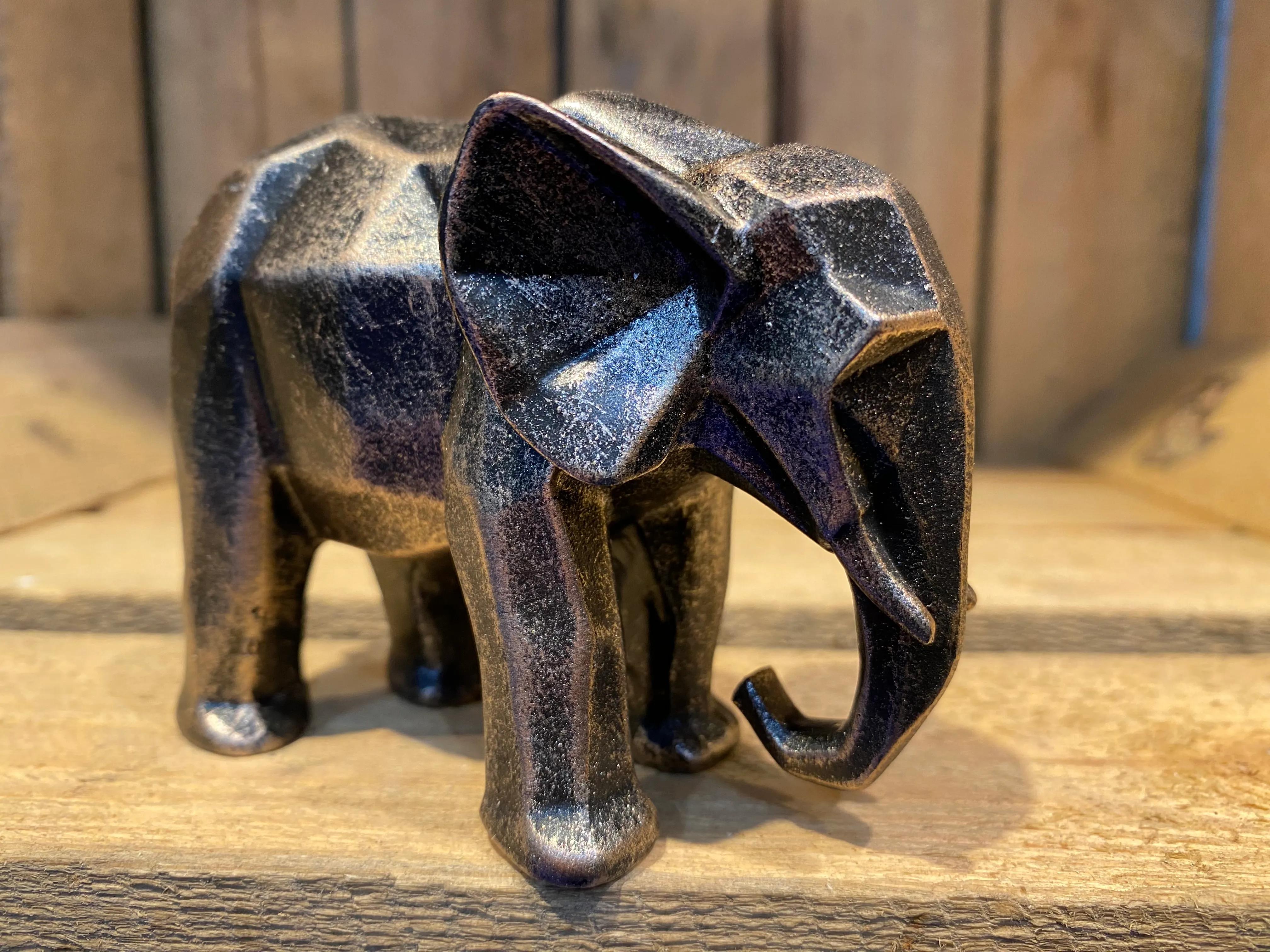 Miniature Modern Elephant Bronze