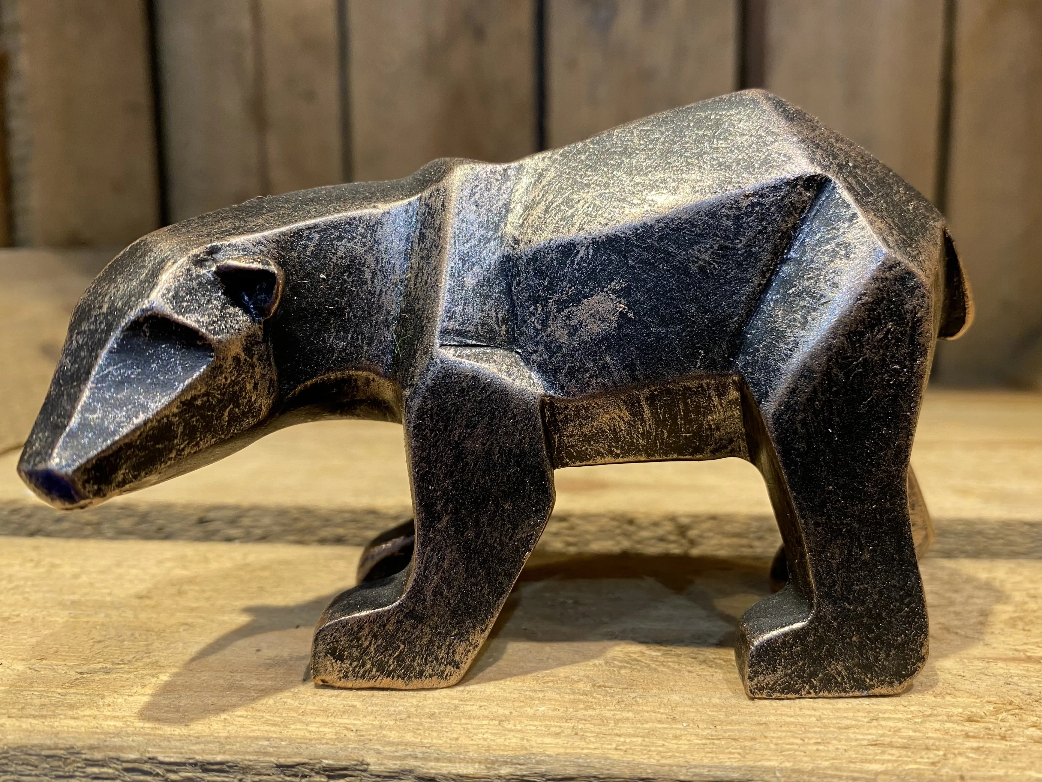 Miniature Modern Polar Bear Bronze