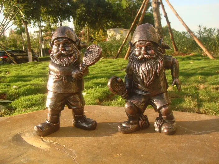 Miniature footie gnomes bronze