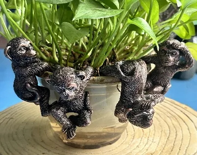 Monkey Pot Hangers - Bronze