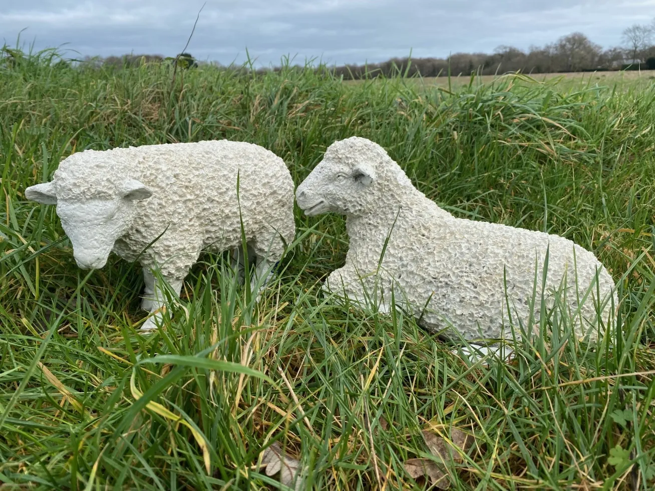 White spiky sheep - side